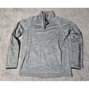Nwt Bauer Vapor Fleece 1/4 Zip Pullover Sweatshirt Hockey Men's Senior Medium